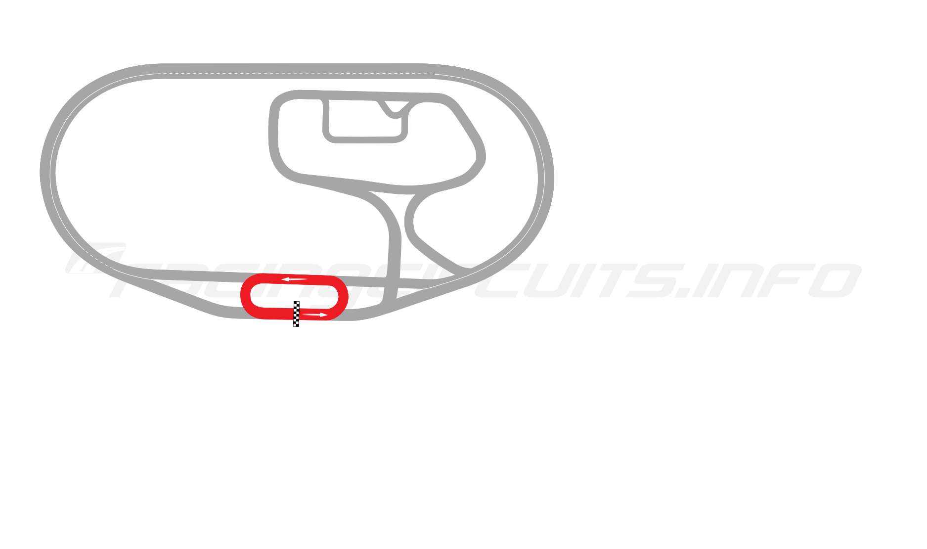 Map of Charlotte Motor Speedway, Quarter-Mile Oval 1994-2003